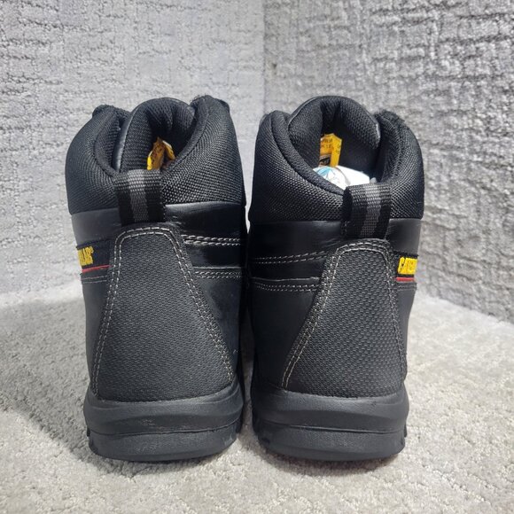 Caterpillar Threshold Mens Size 13M Black Leather Waterproof Steel Toe Work Boot - Picture 5 of 11